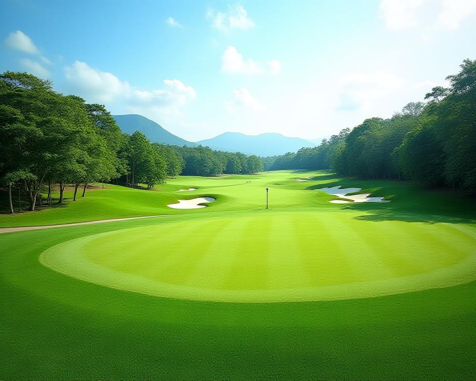 Padang golf hijau indah di Kuala Lumpur